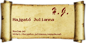 Hajgató Julianna névjegykártya